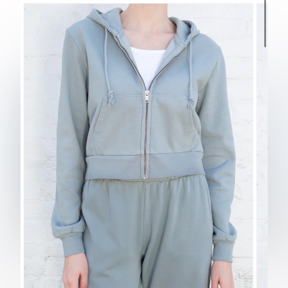 Brandy Melville Crystal Hoodie Teal